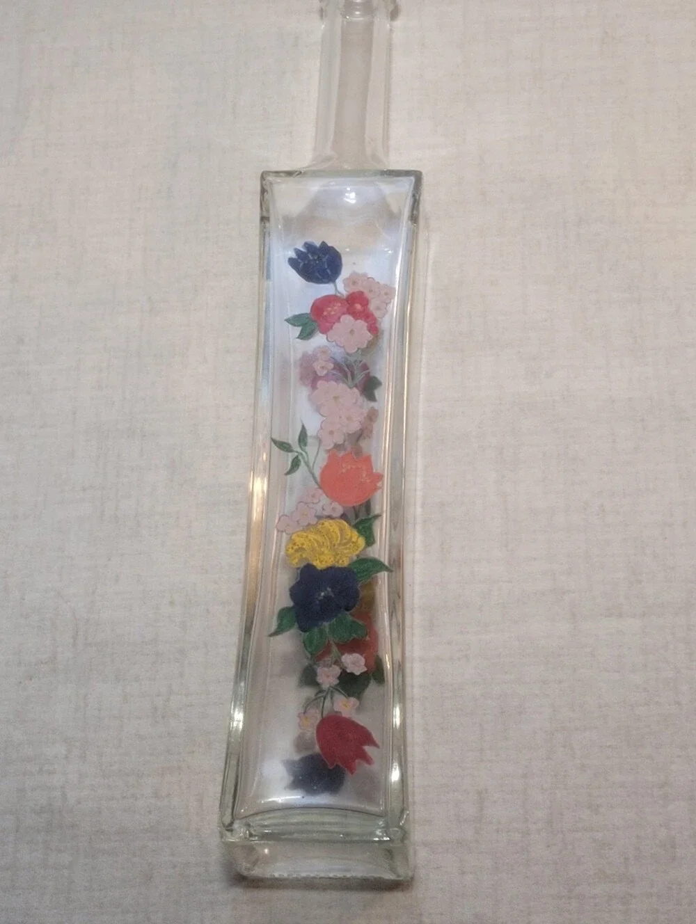Vintage Avon Glass Flower Bud Vase 7.75